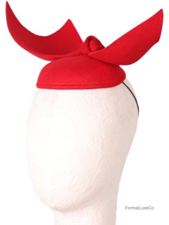 Elegant Angel Wings Fascinator Hat Wool Felt Cocktail Tea Party Dress Hat main image 4